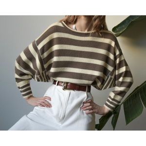 *SOLD* Vintage Striped Angora Lambswool Sweater